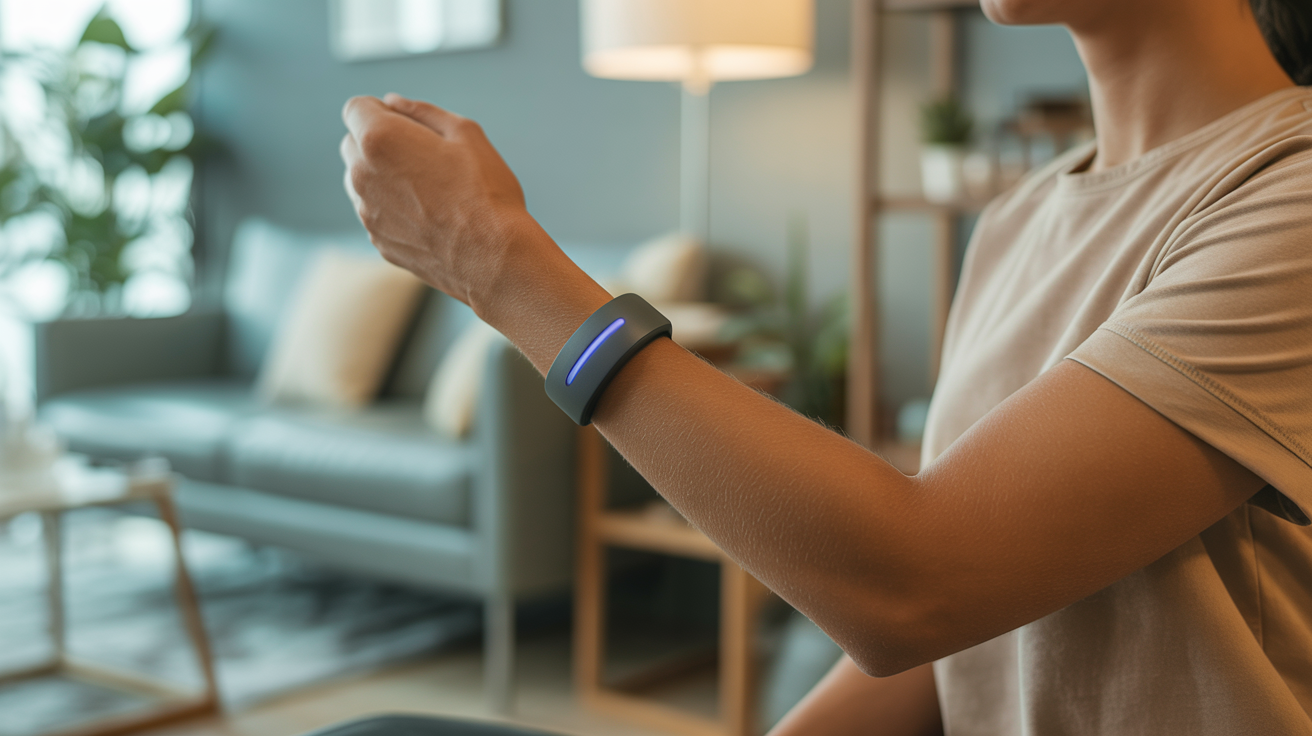Professional Healthcare Professional Wearing Resonance Lab Wristband