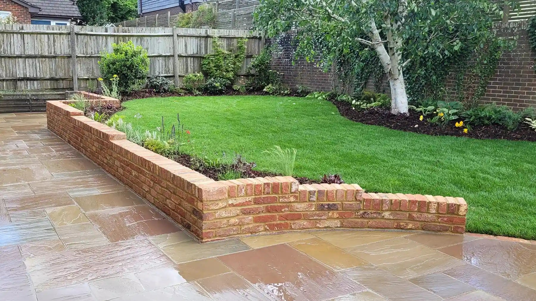 Retaining wall UK garden