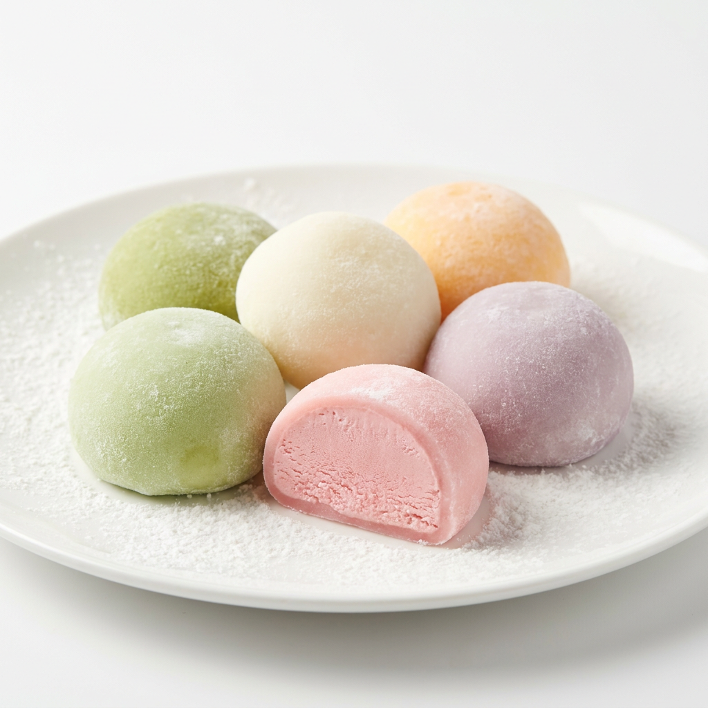 Mochi Ice Cream - Soft rice cake filled with creamy ice cream in assorted flavors. A dreamy treat!