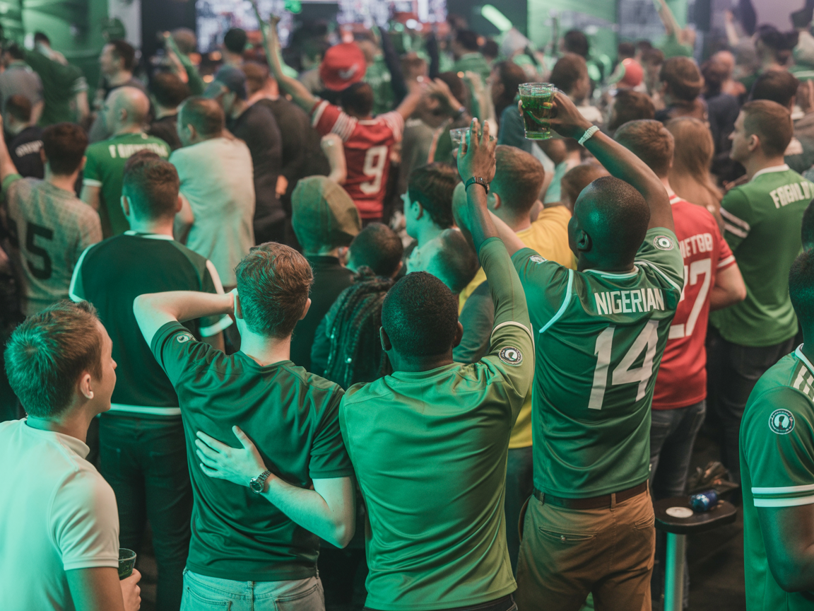 Fans in team jerseys