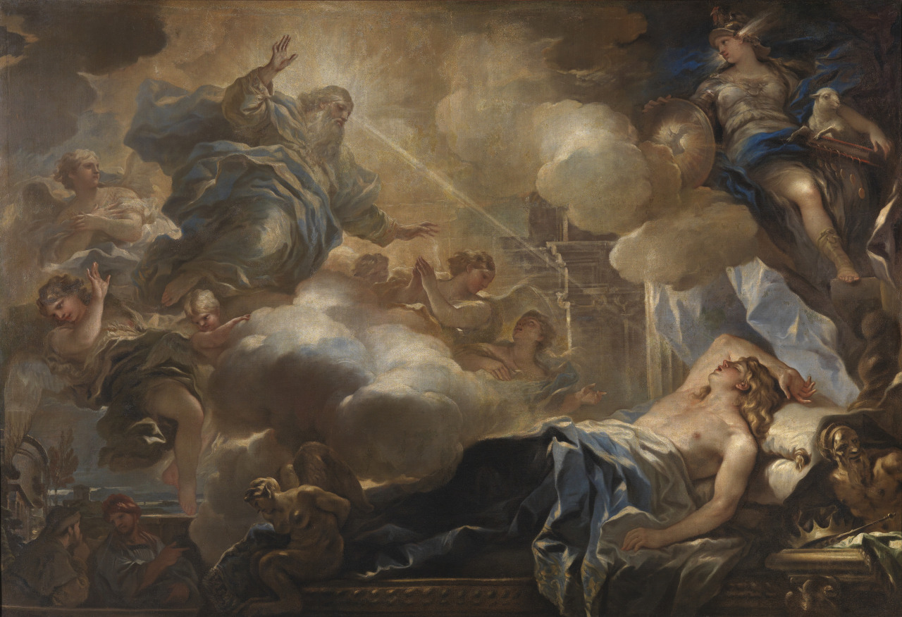 Luca Giordano, The Dream of Solomon: the sleeping king visited by a vision in the heavens