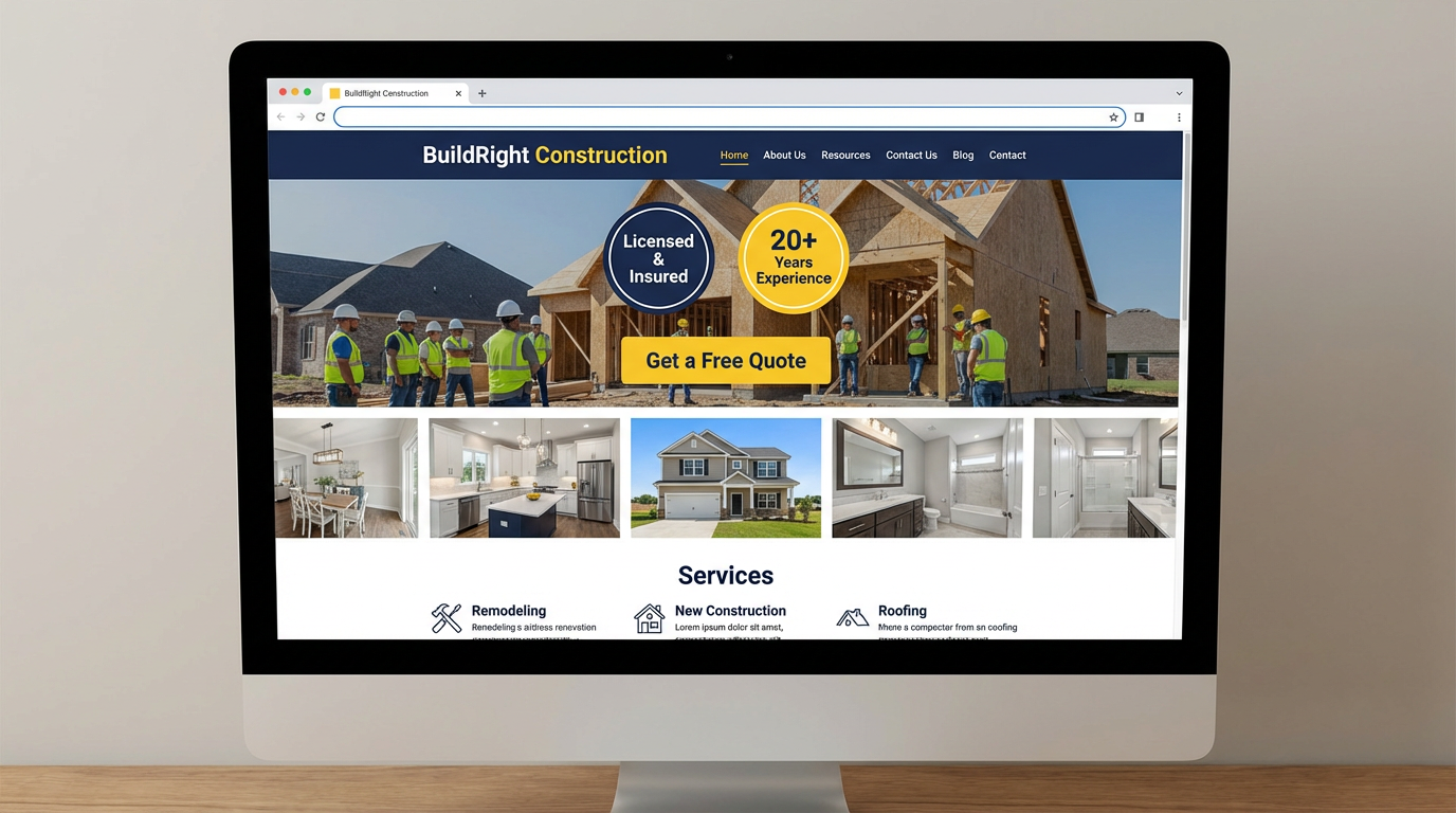 Construction website example