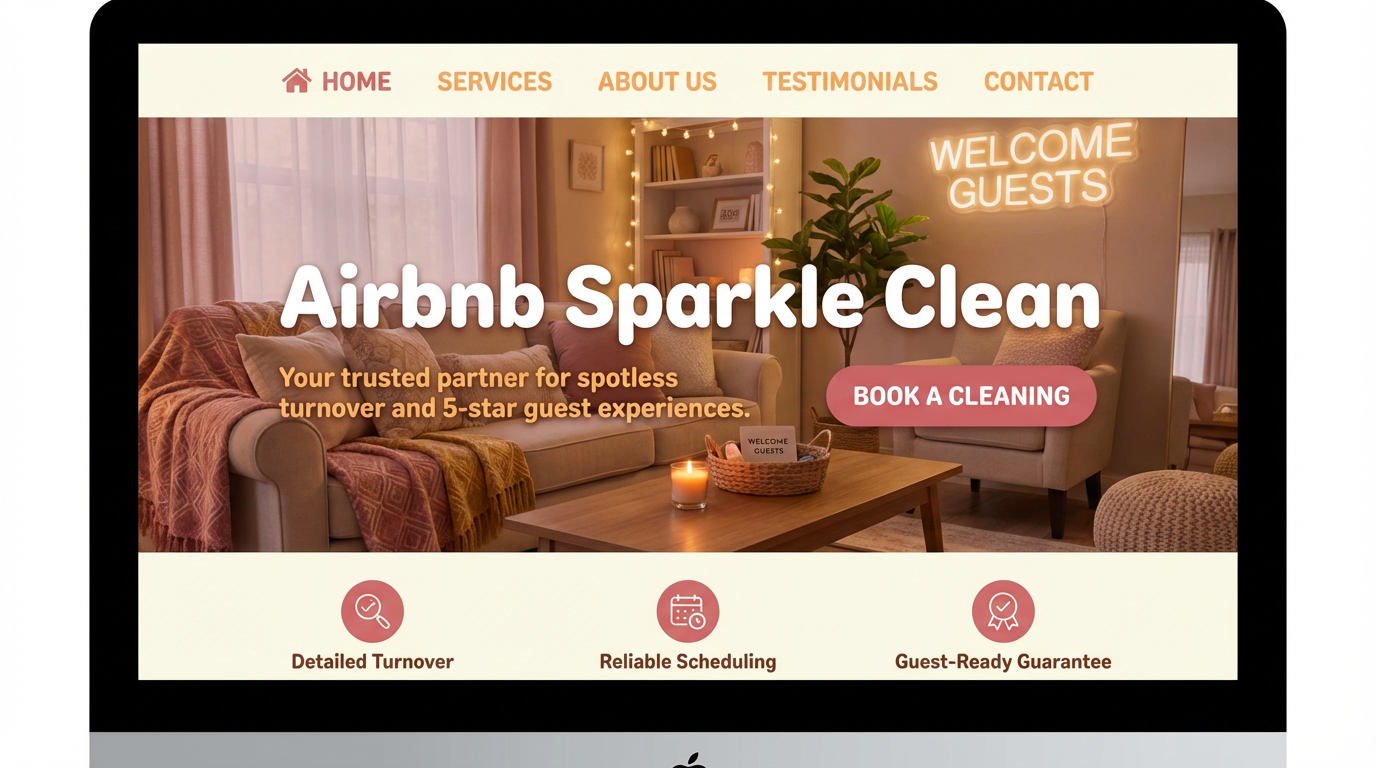 Airbnb Sparkle Clean website
