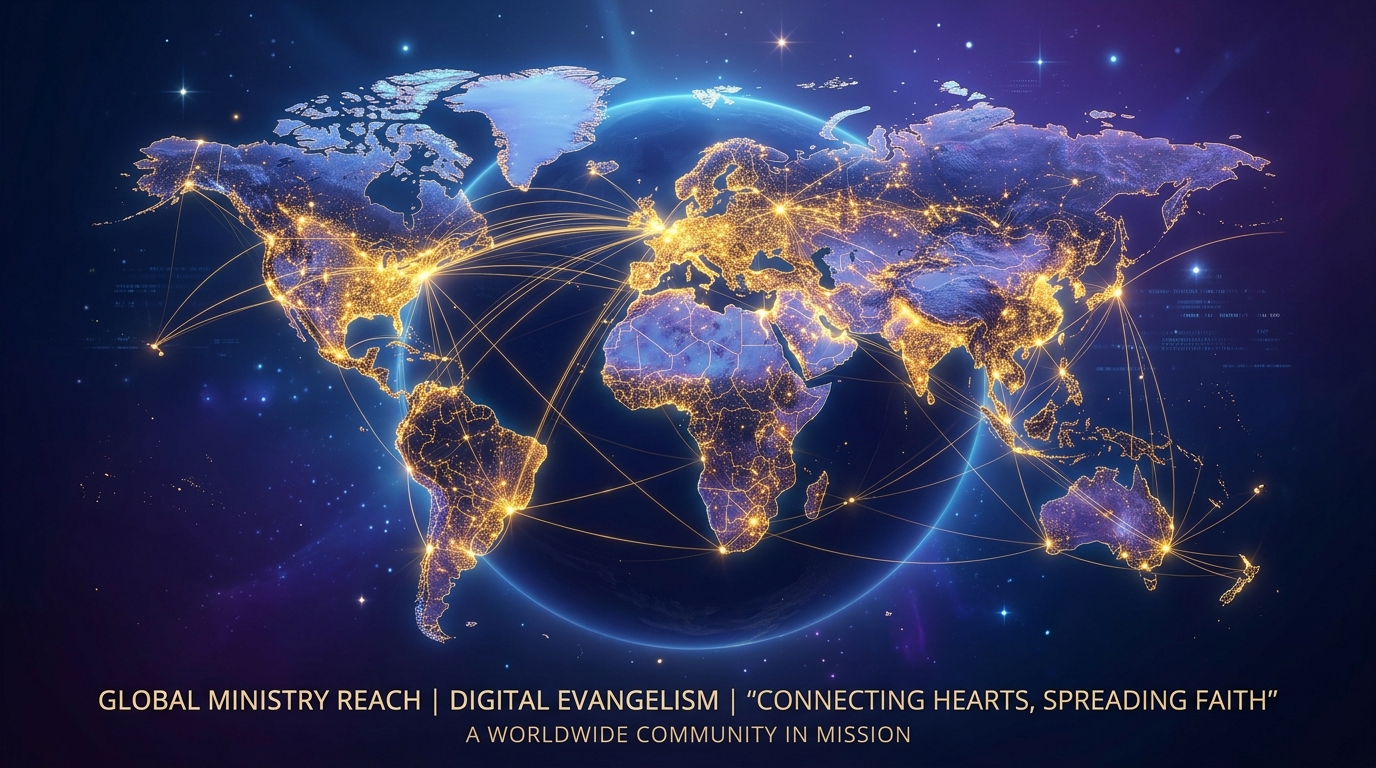 Global network of connected believers spreading the Gospel through digital means