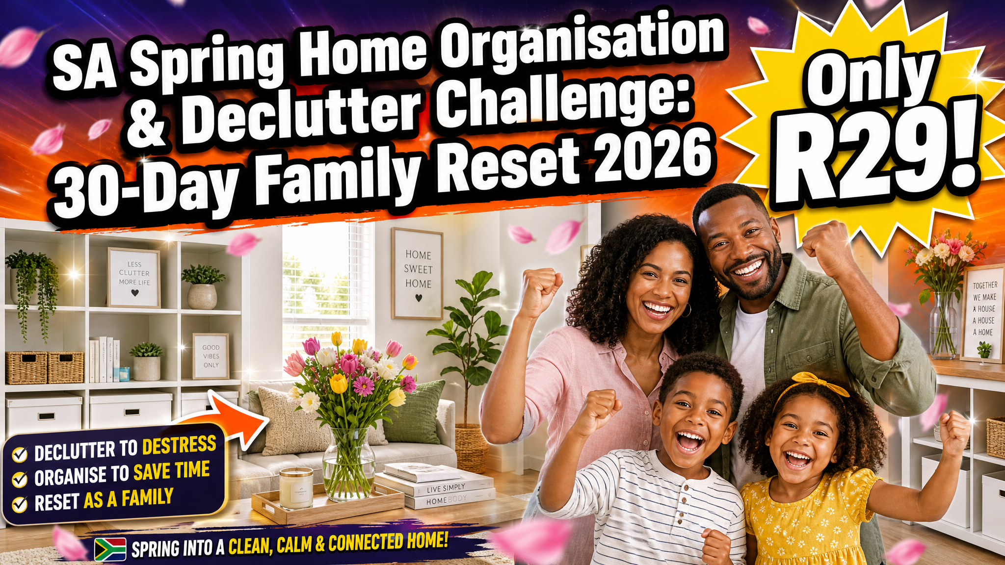 SA Spring Home Organisation & Declutter Challenge: 30-Day Family Reset 2026