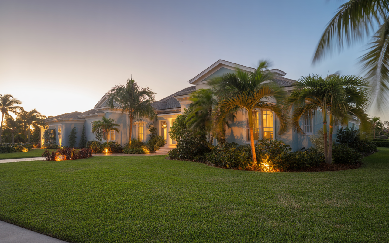 Completed Florida home exterior project by Blue Fire Artistry