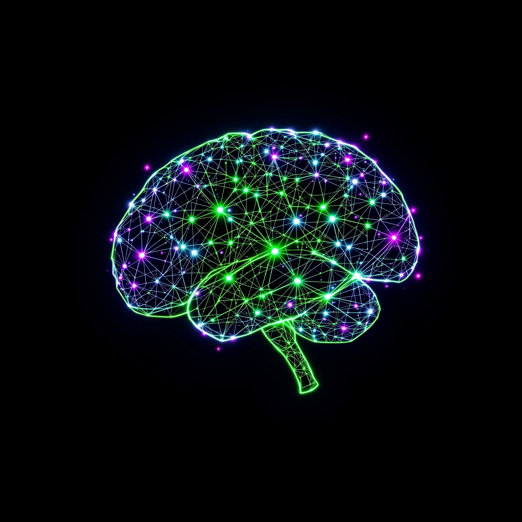 Neural network brain visualization representing AI-driven insights