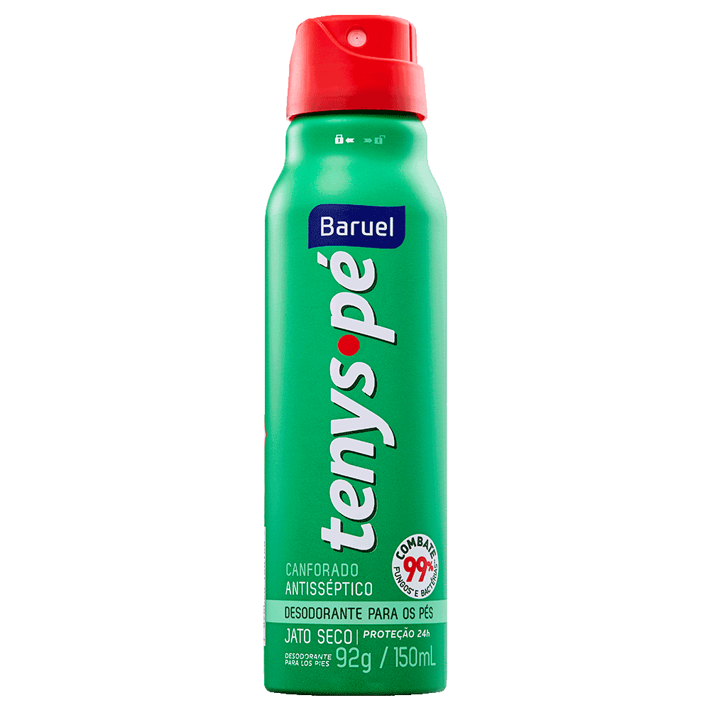 Tenys Pé Baruel Jato Seco Canforado 150ml