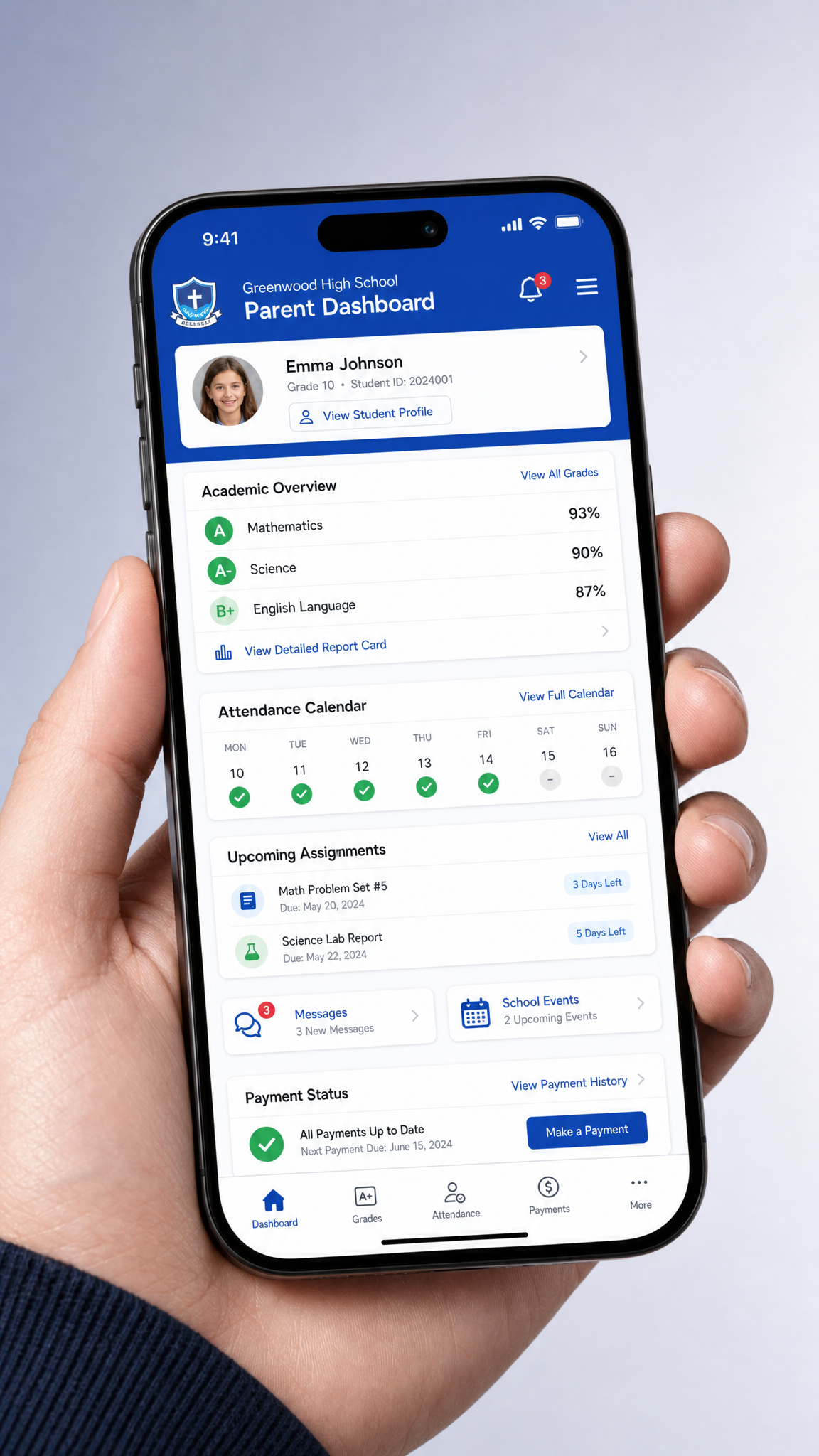 App móvil de Escuela Fácil para padres de familia