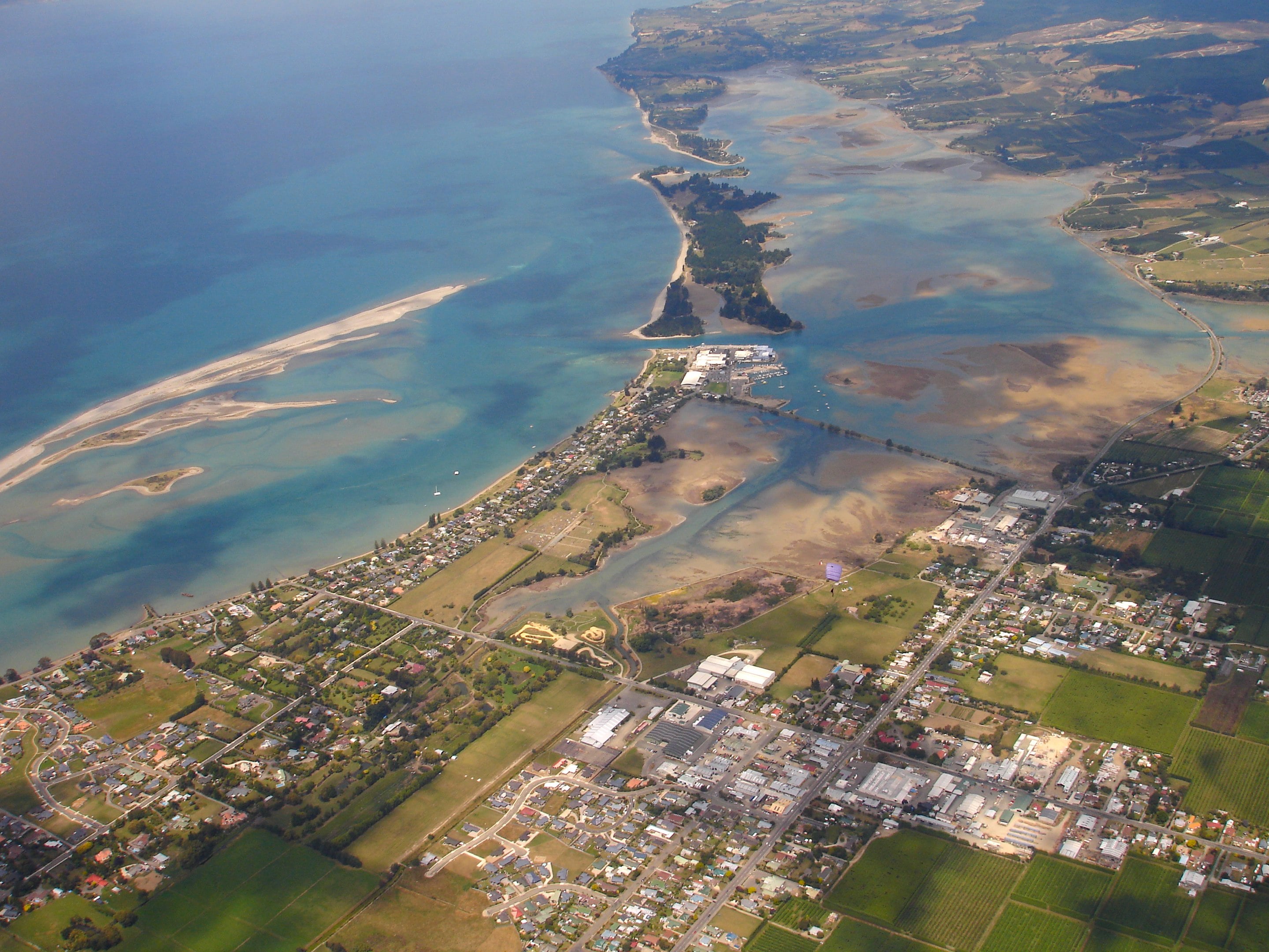 Nelson city aerial view