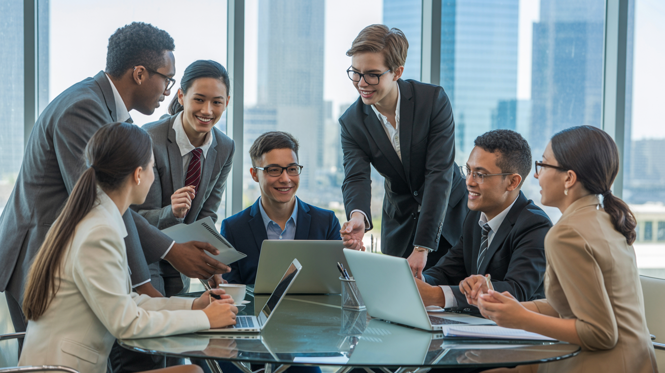 Diverse team of young professionals