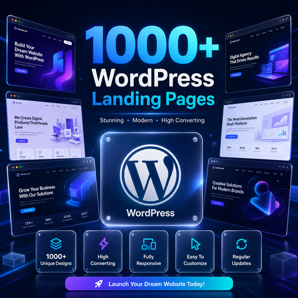 1000+ WordPress Landing Pages Bundles
