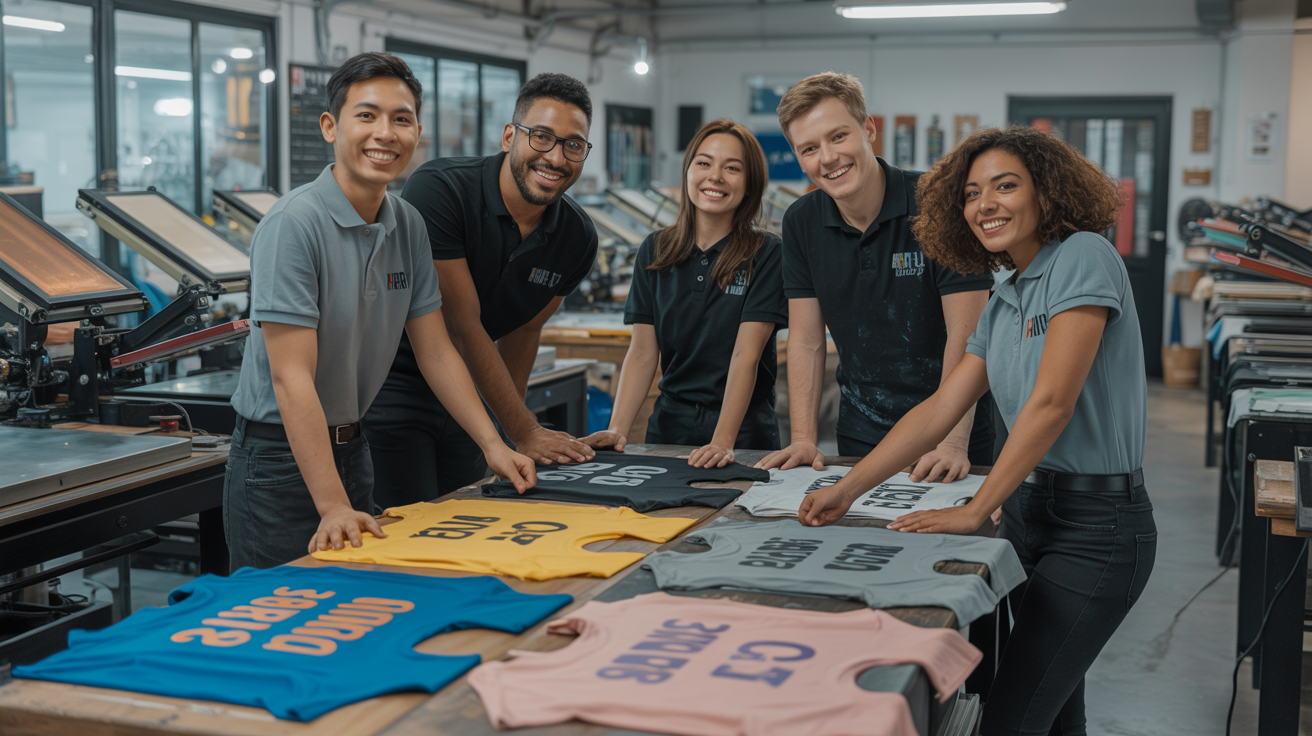 StaffsPrint team at work in our Stoke-on-Trent custom printing workshop