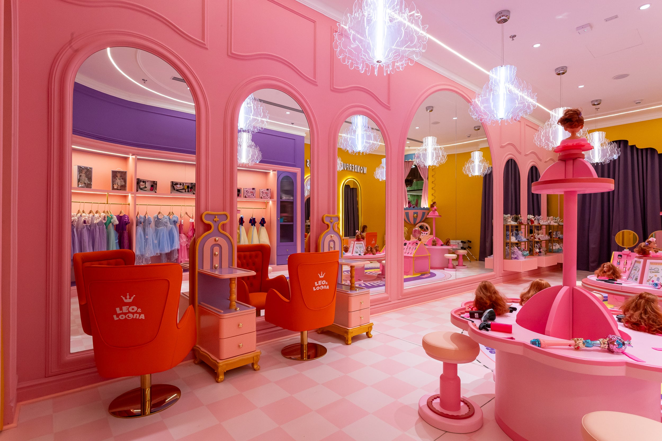 Leo and Loona pink-themed premium family entertainment venue