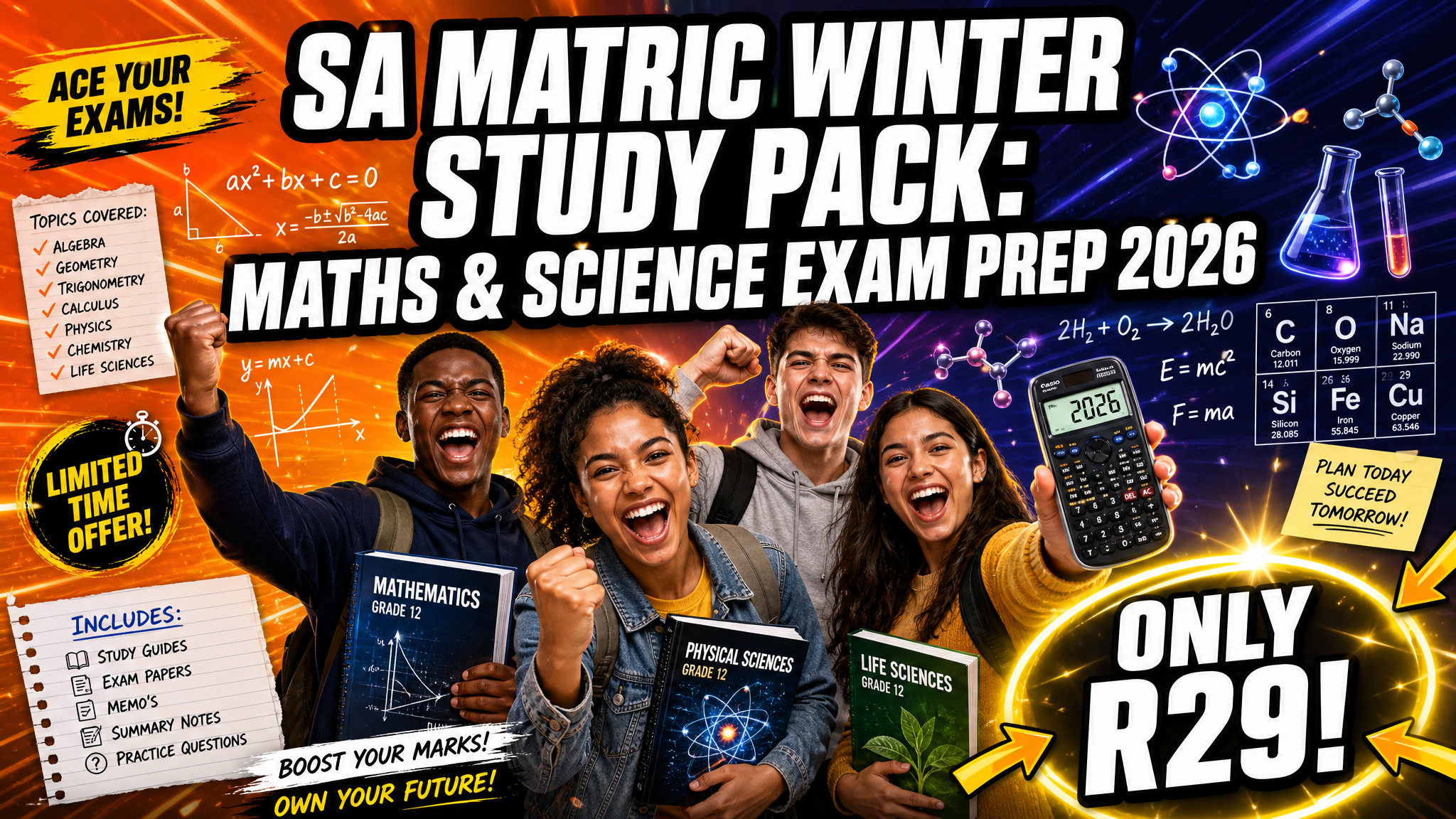 SA Matric Winter Study Pack: Maths & Science Exam Prep 2026