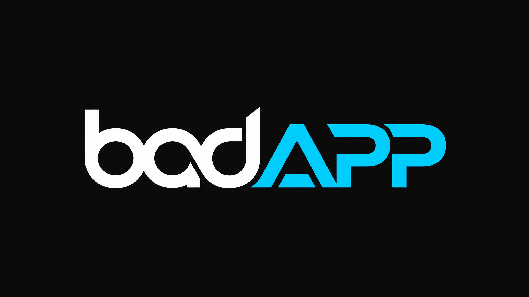badAPP logo on dark background