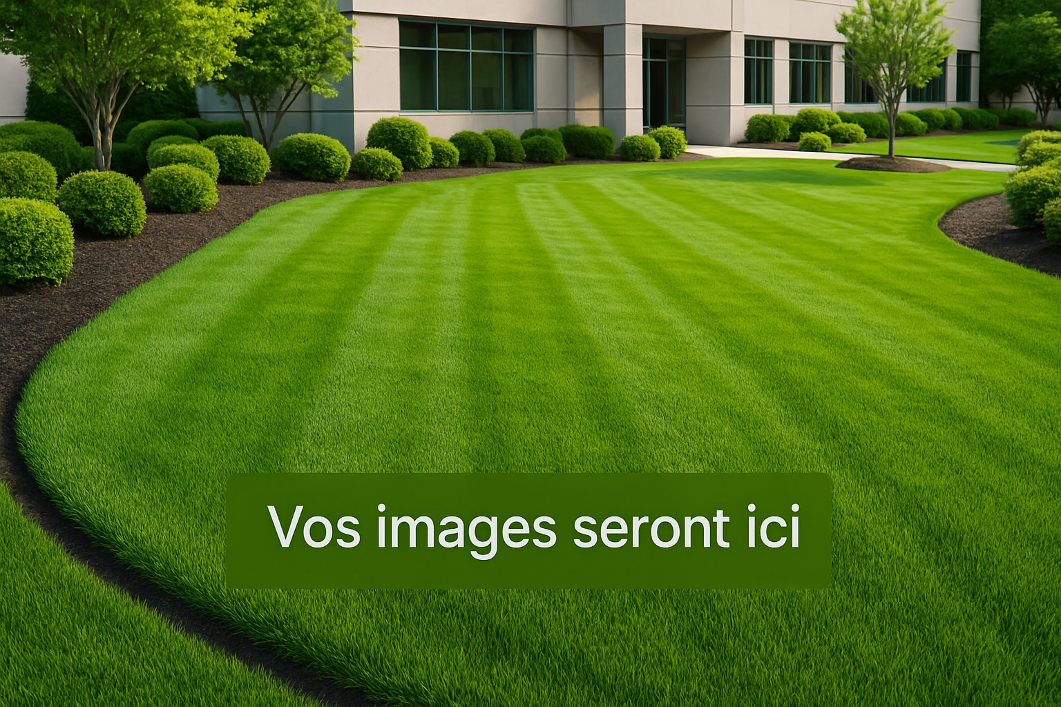 Pelouse commerciale impeccable