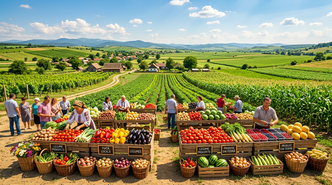 Produse agricole românești proaspete