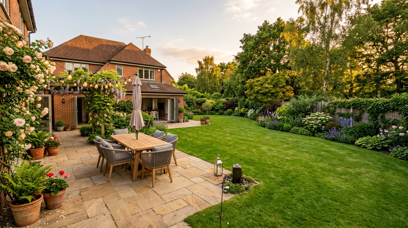 Natural stone patio