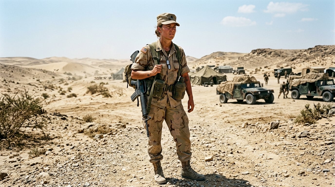 A woman veteran who served in Southwest Asia