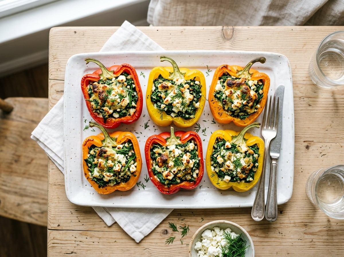 Photo of Spinach & Feta Stuffed Peppers