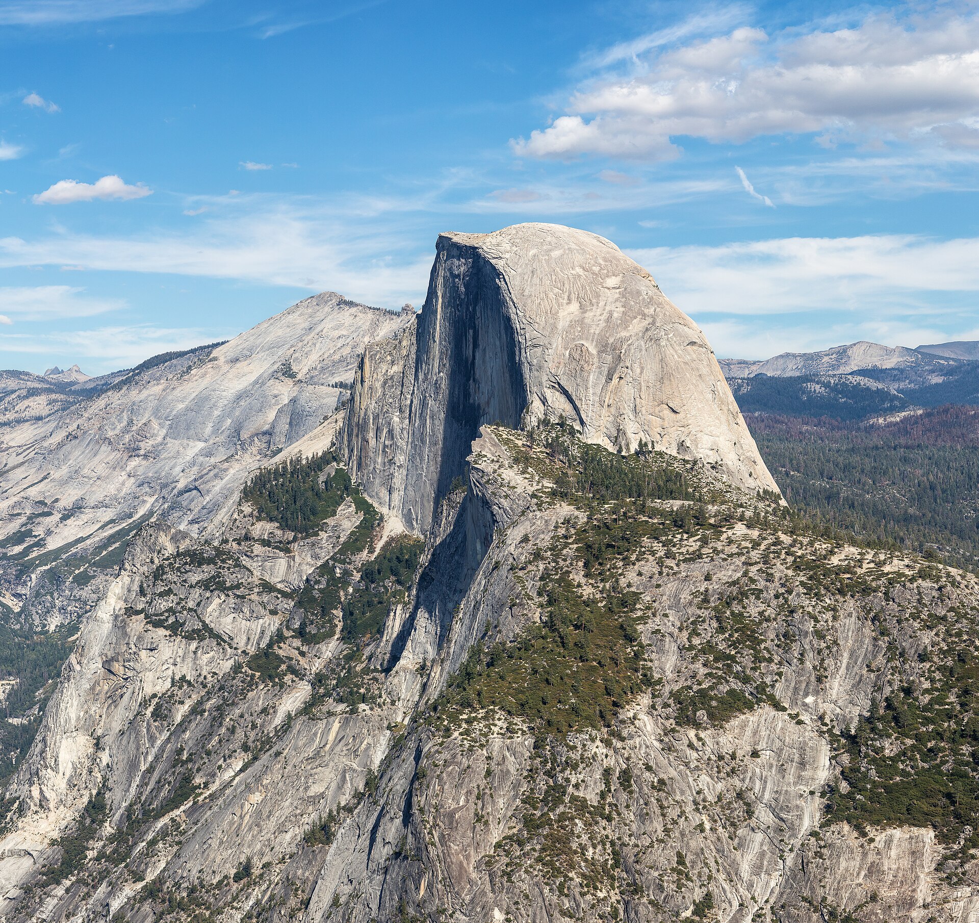 Half Dome granite cliff in Yosemite