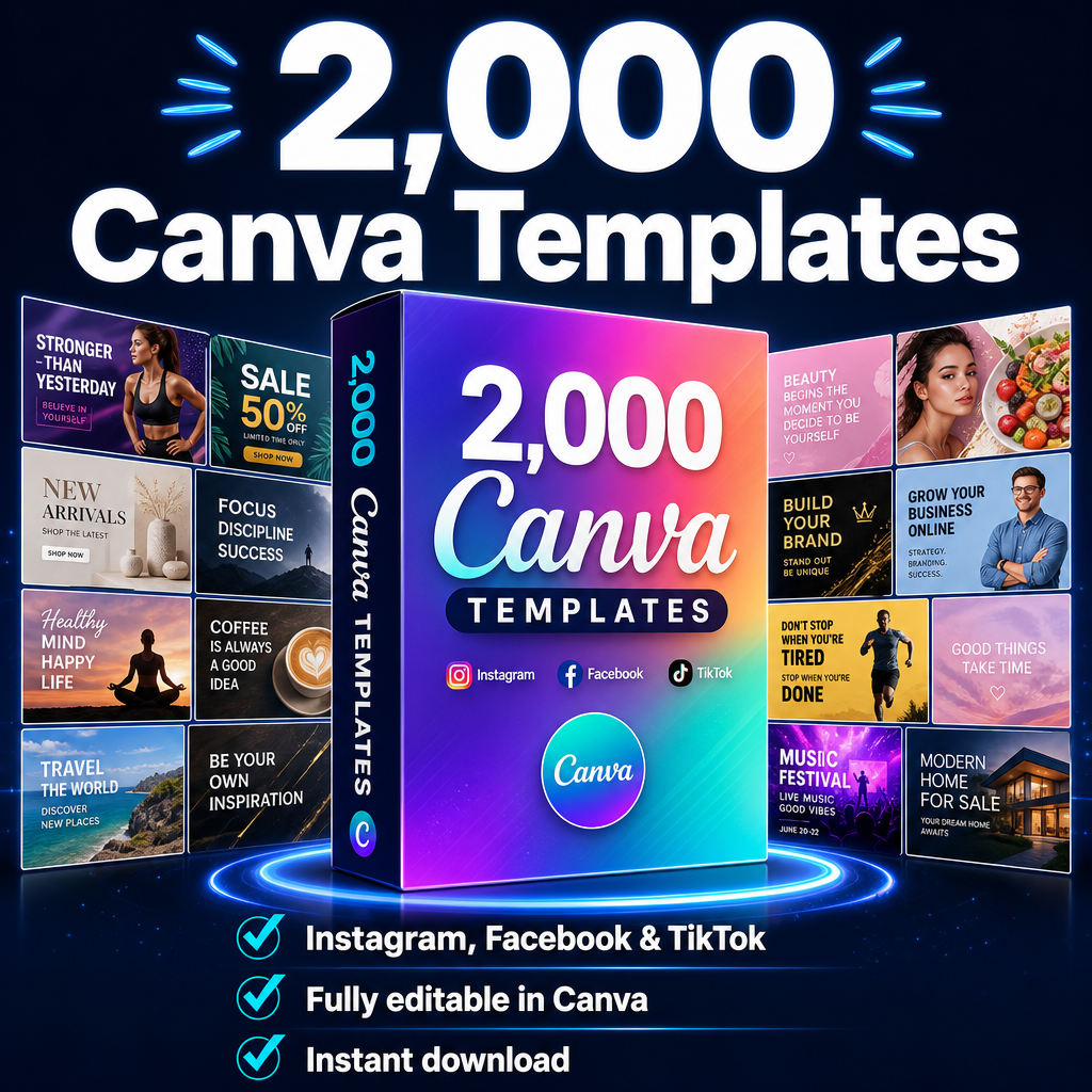 2,000 Canva Social Media Templates