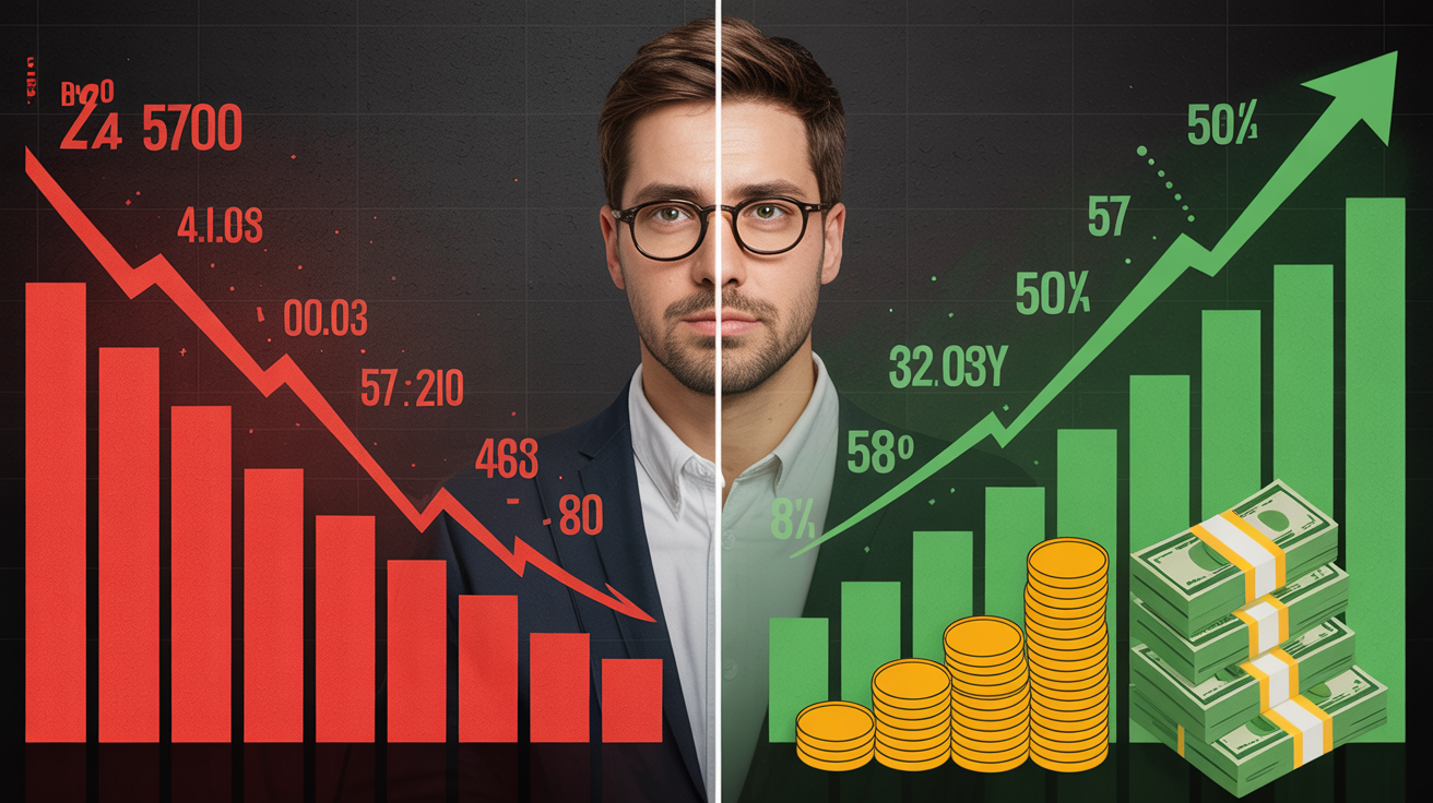 Transformação antes e depois