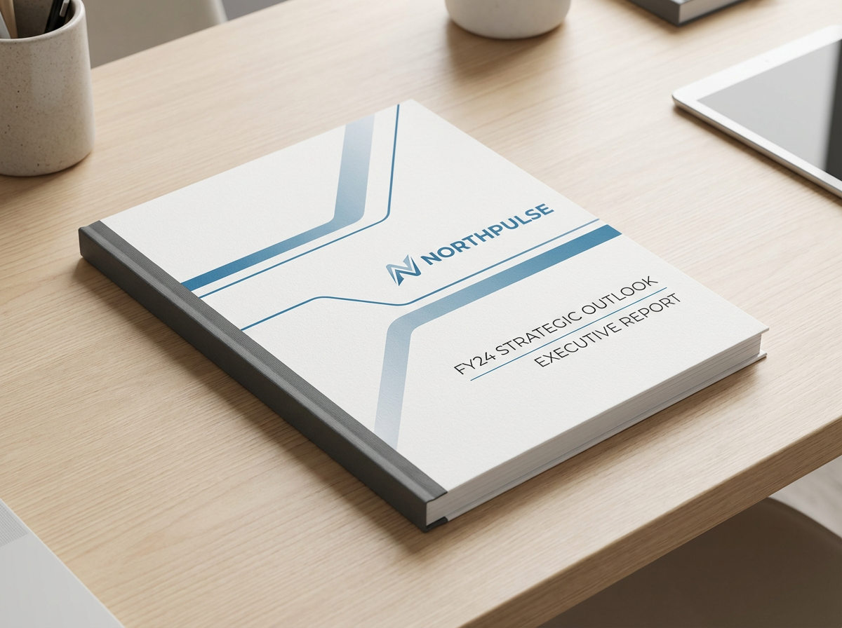 NorthPulse bound report with tape binder