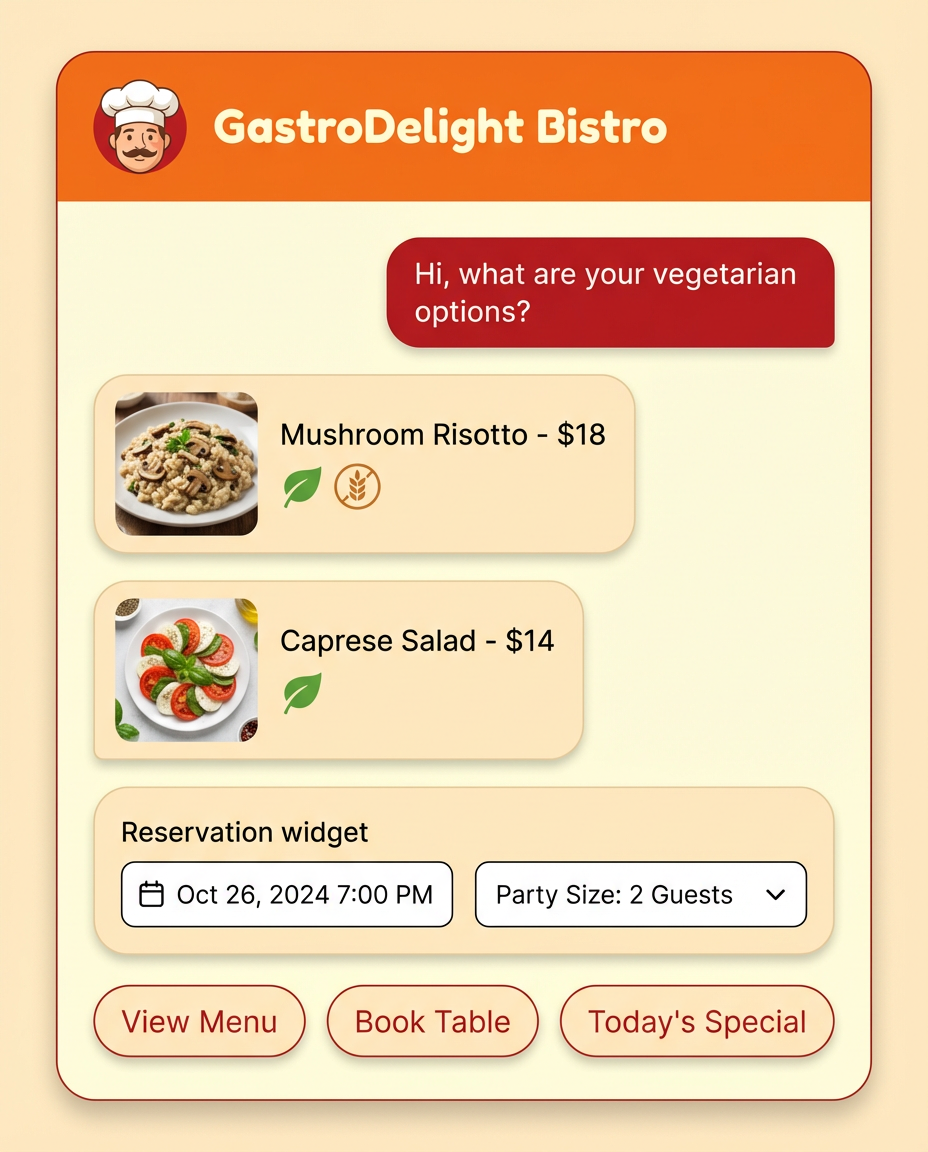 Restaurant Chat Widget