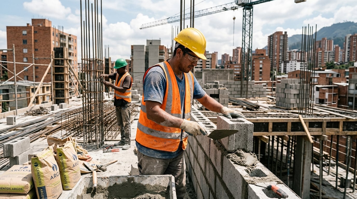 Rendimientos de Mano de Obra en Construcción Colombia 2026: Tablas por Oficio y Actividad