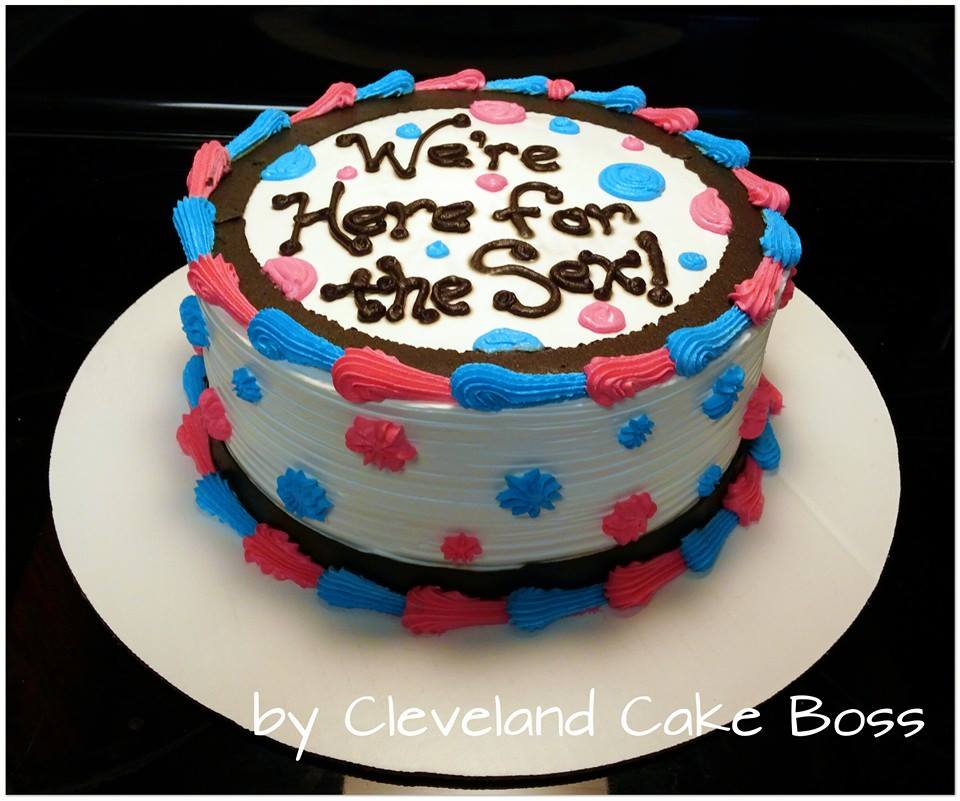 We're Here For The Sex Gender Reveal Cake