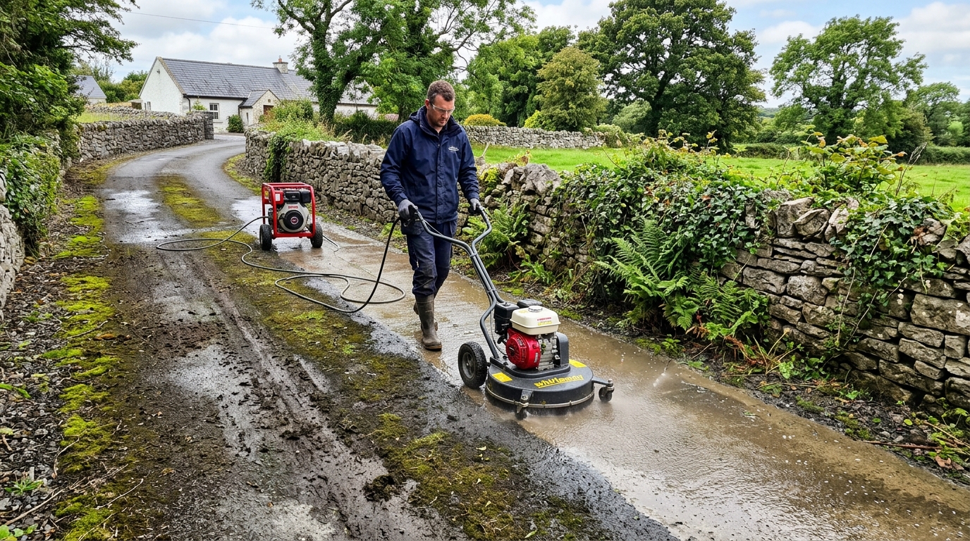 Driveway Cleaning work by Irish Shine
