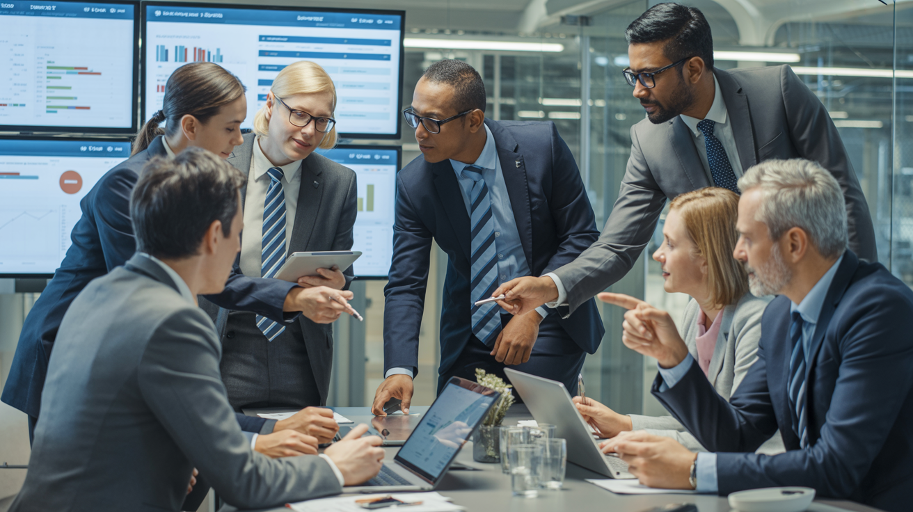 AI Workforce Impact - Team collaboration with digital systems