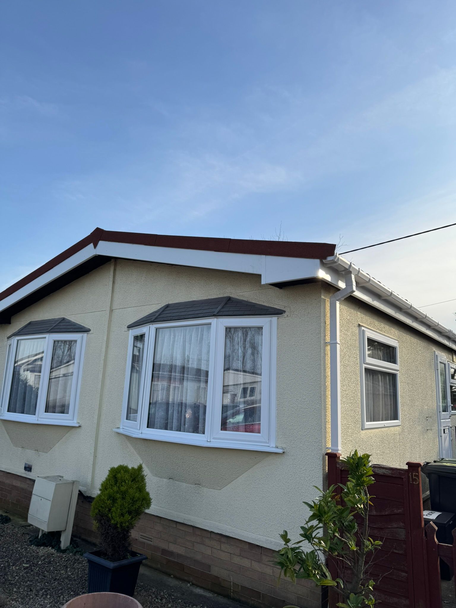 Pegasus Park Homes UK project work showing exterior renovation
