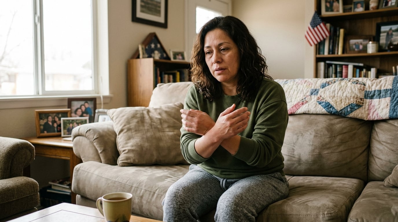 A woman veteran with joint pain and fatigue from an autoimmune condition
