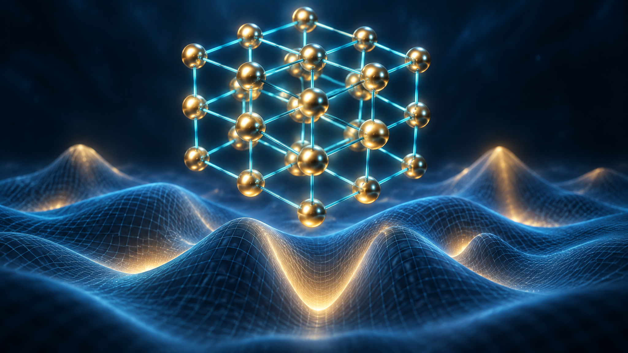 Conceptual molecular lattice above an optimization landscape