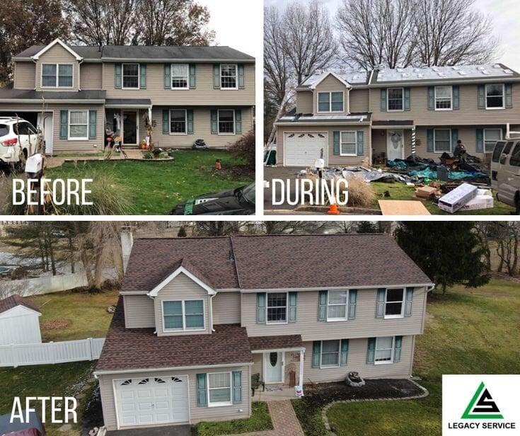 Before and after roof transformation