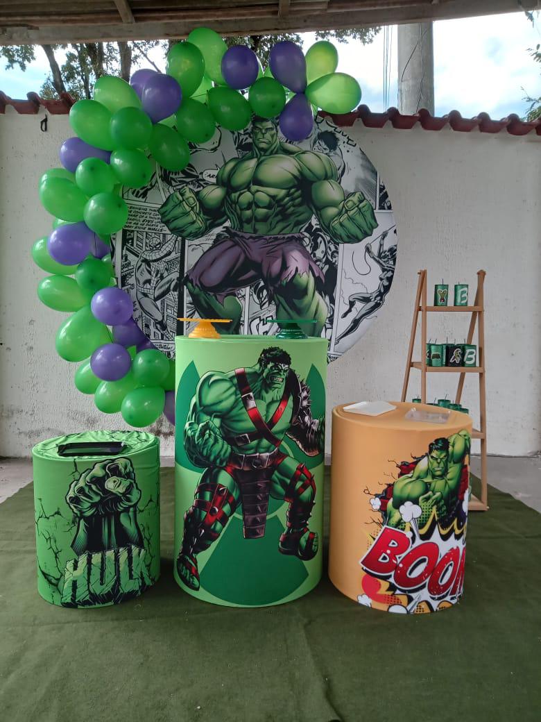 Festa Hulk - Tema super-heróis com verde