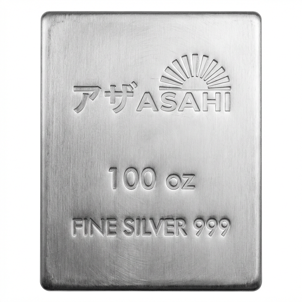 Asahi 100 Troy Ounce Silver Bar