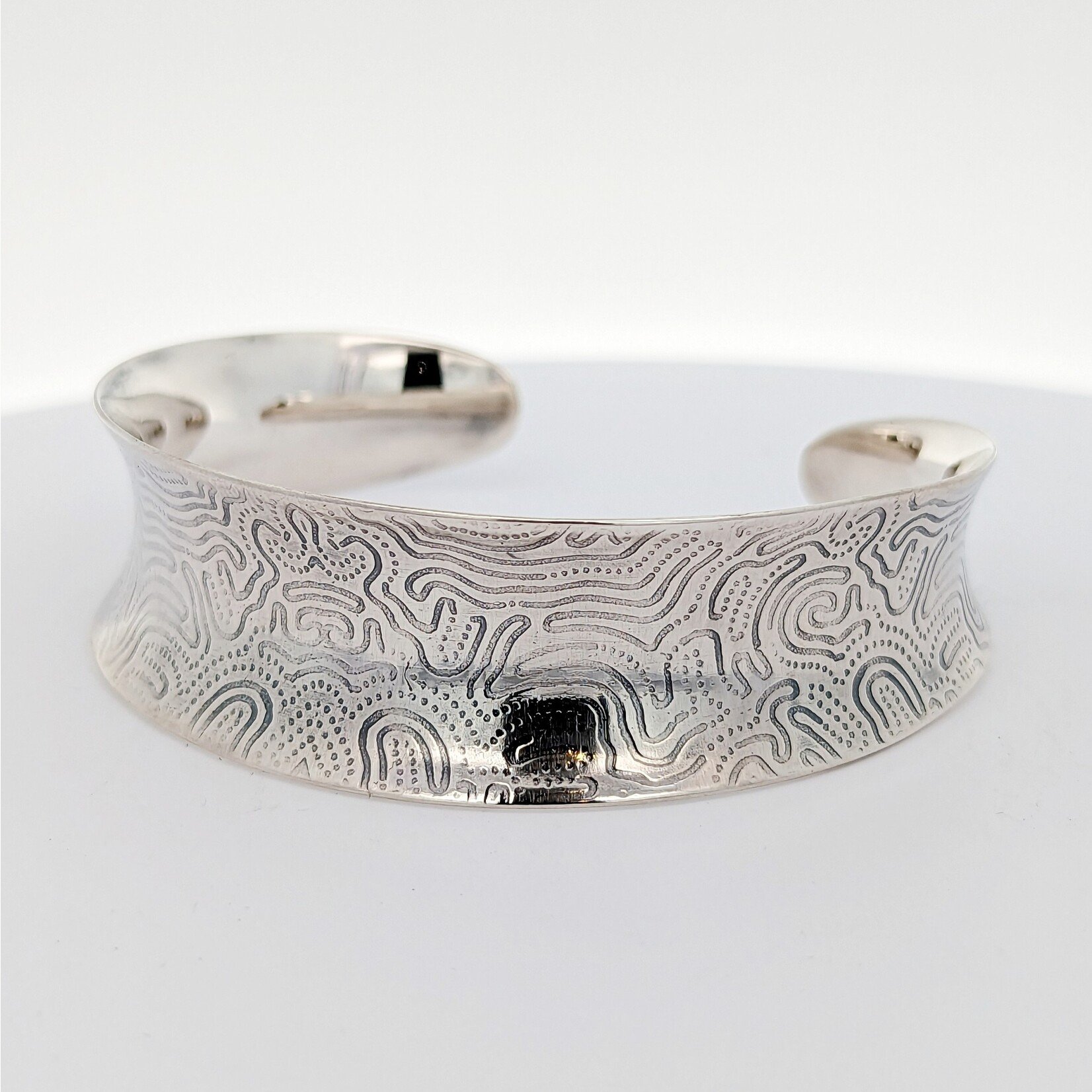 Silver Cuff with Gemstones