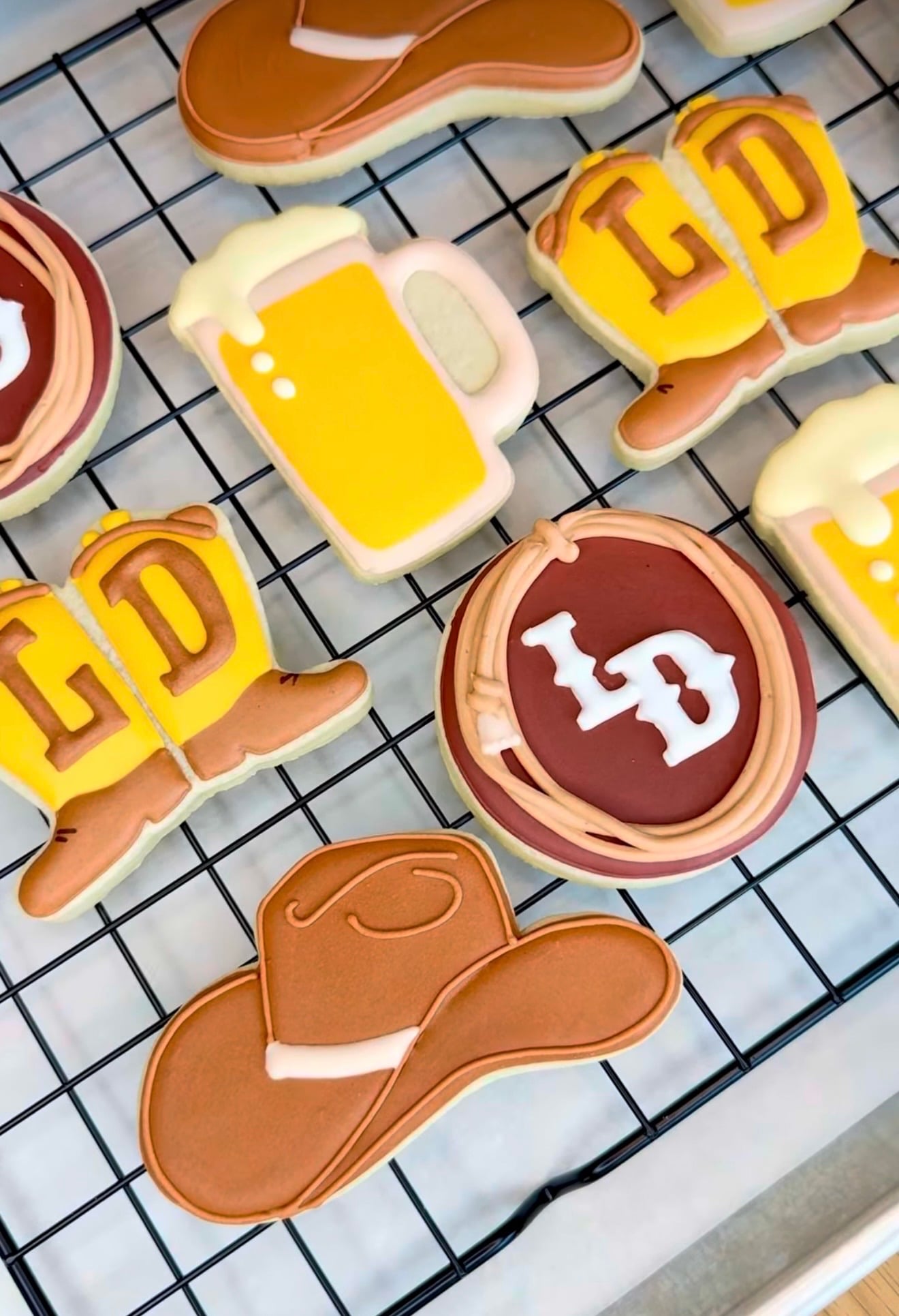 Western cowboy themed cookies