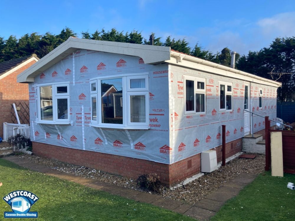 uPVC cladding installation in progress