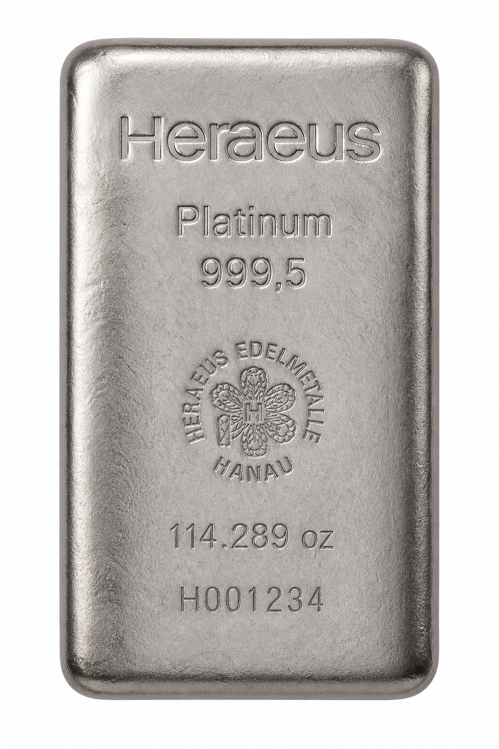 Heraeus 114.289 oz Platinum Bar – Serious Weight, Serious Metal