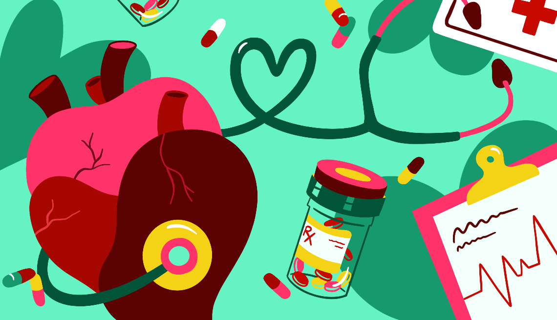 Cardiovascular screening diagnostic results being reviewed by medical professional