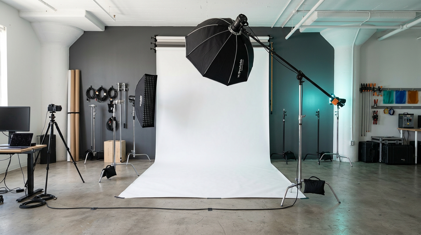 Professional photo studio session