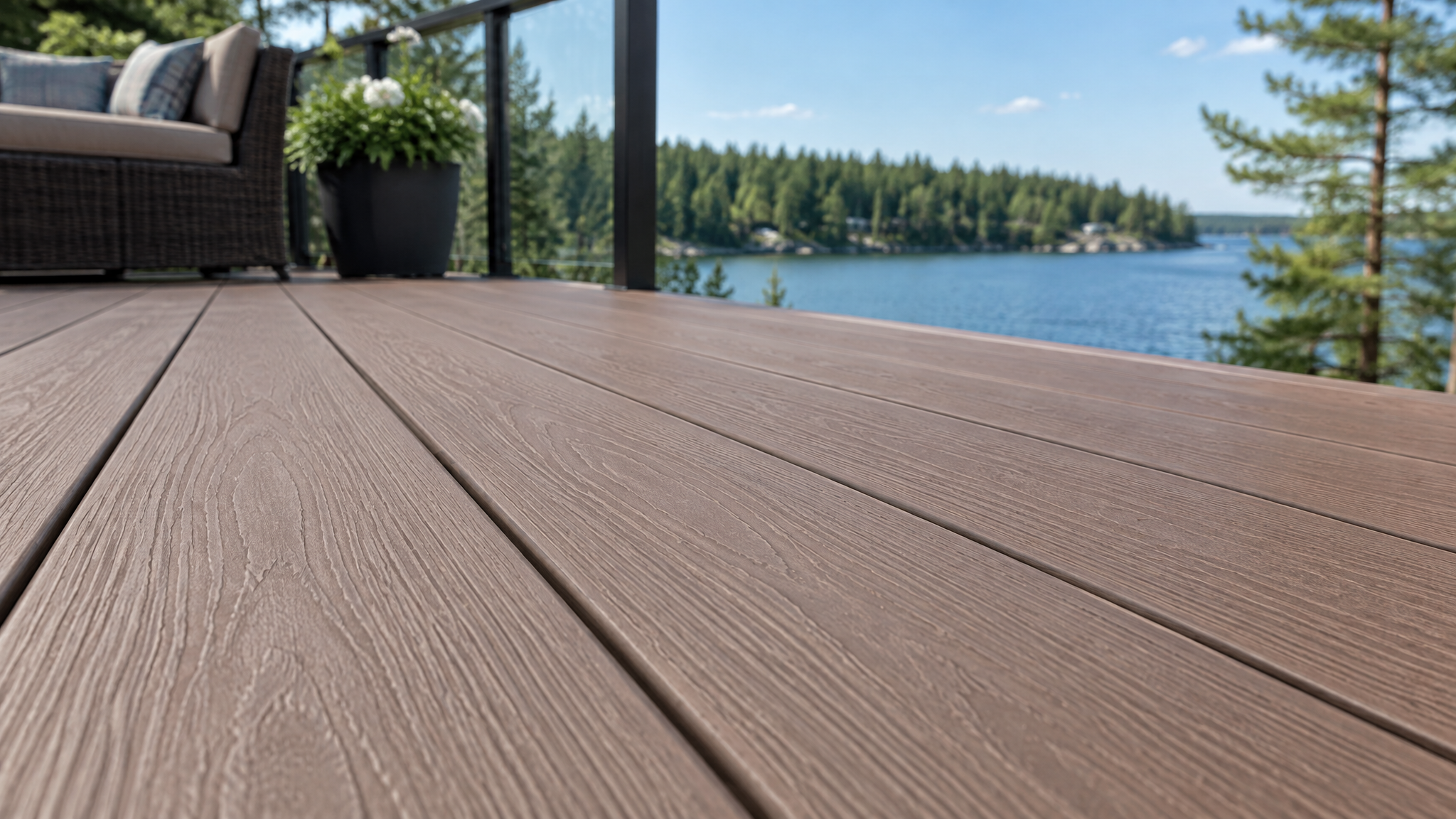 Composite Decking project in Muskoka