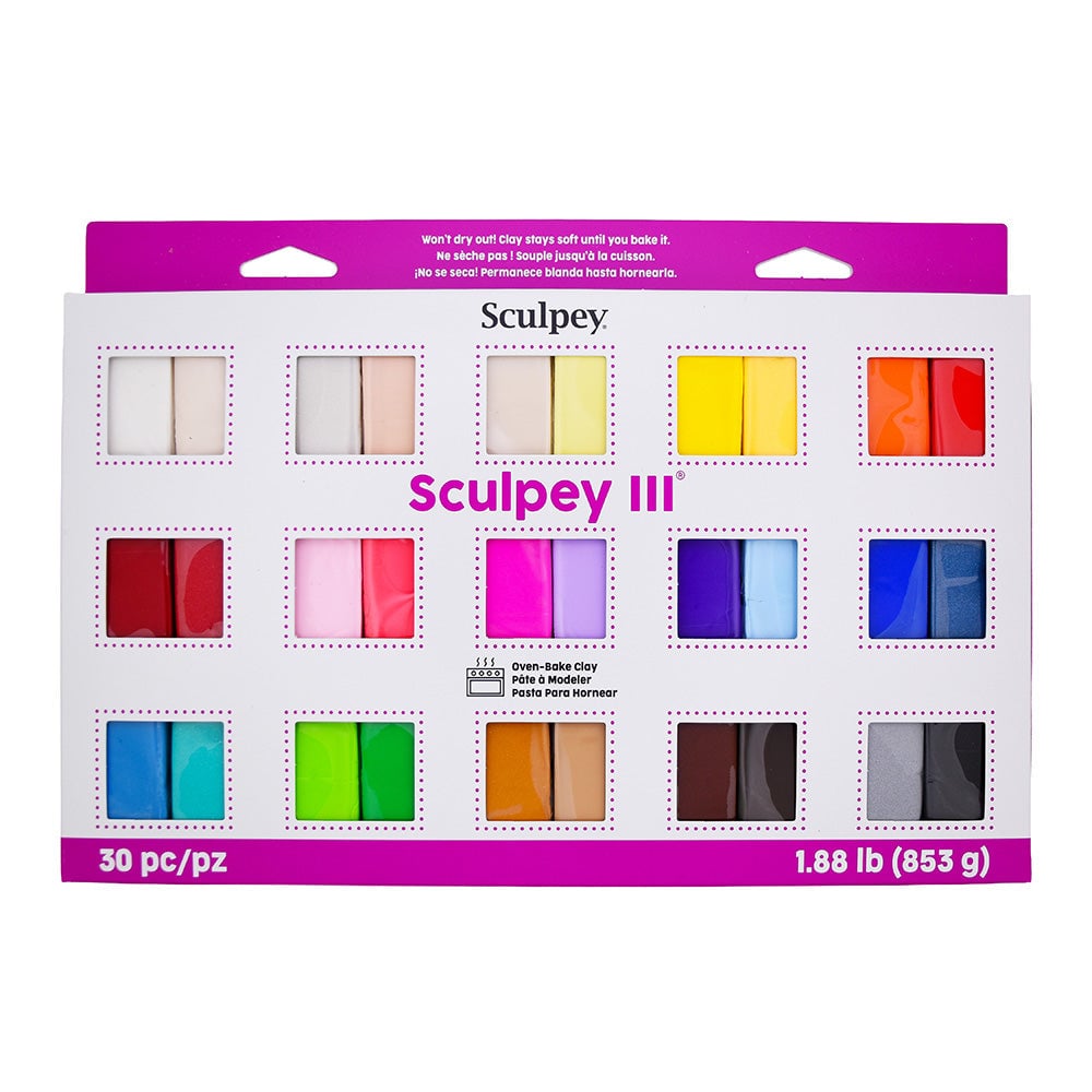 Sculpey III leir — 30 lita sampler (30 stk)