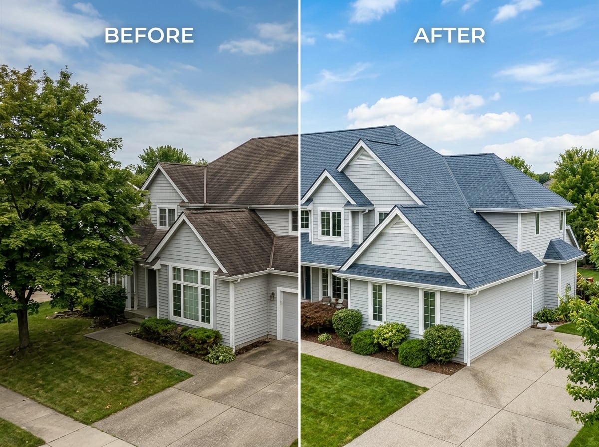 New roof transformation result
