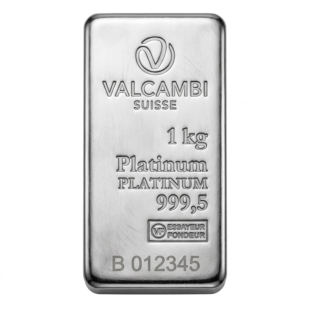 Valcambi 1kg Platinum Bar — Swiss-Made Heavyweight